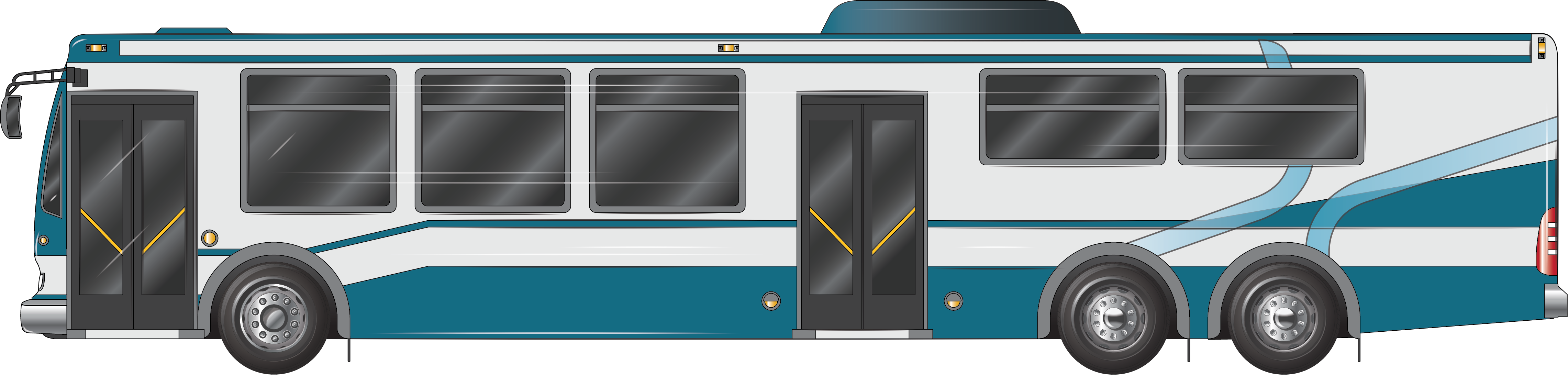 A rigid ultra-low floor bus longer than 12.5m but not longer than 14.5m example