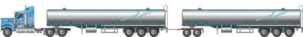 Picture is of an eleven axle A-double tanker at 30m in length.