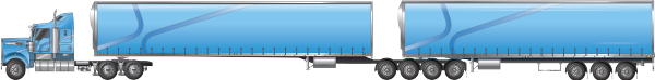 picture is of an 10 axle b double, with 4 axle dolly and 3 axle semitrailer