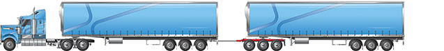 Picture of an 12 axle A-double