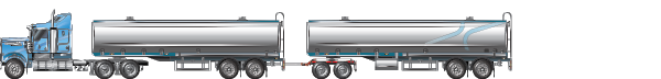 Picture is of a nine axle A-double tanker at 26m in length.