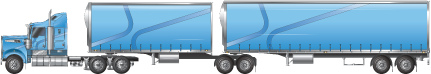 picture is of a 7 axle 20m B-double