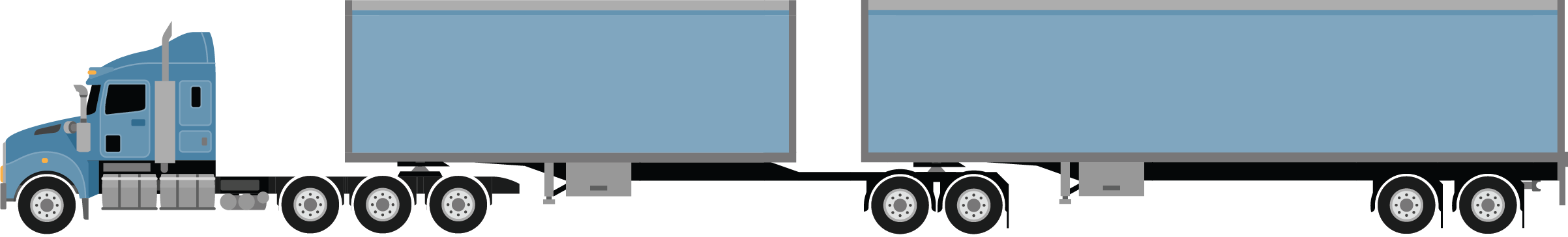 B-double single steer tri-drive (2-2) (26.0m)