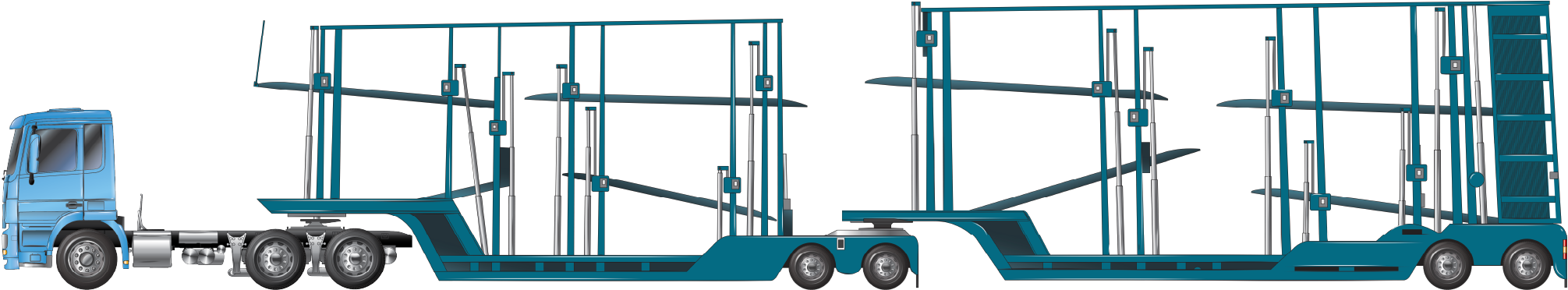 A B-double vehicle carrier example
