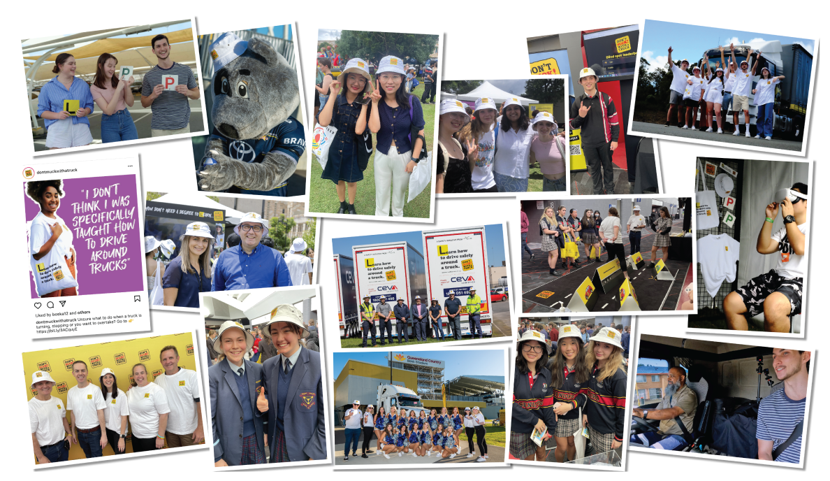 collage of event photos from don't muck with a truck