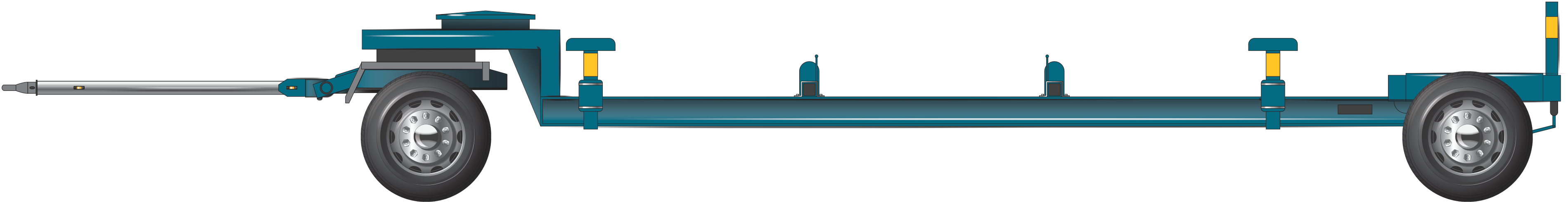 example of a comb trailer carrying a header