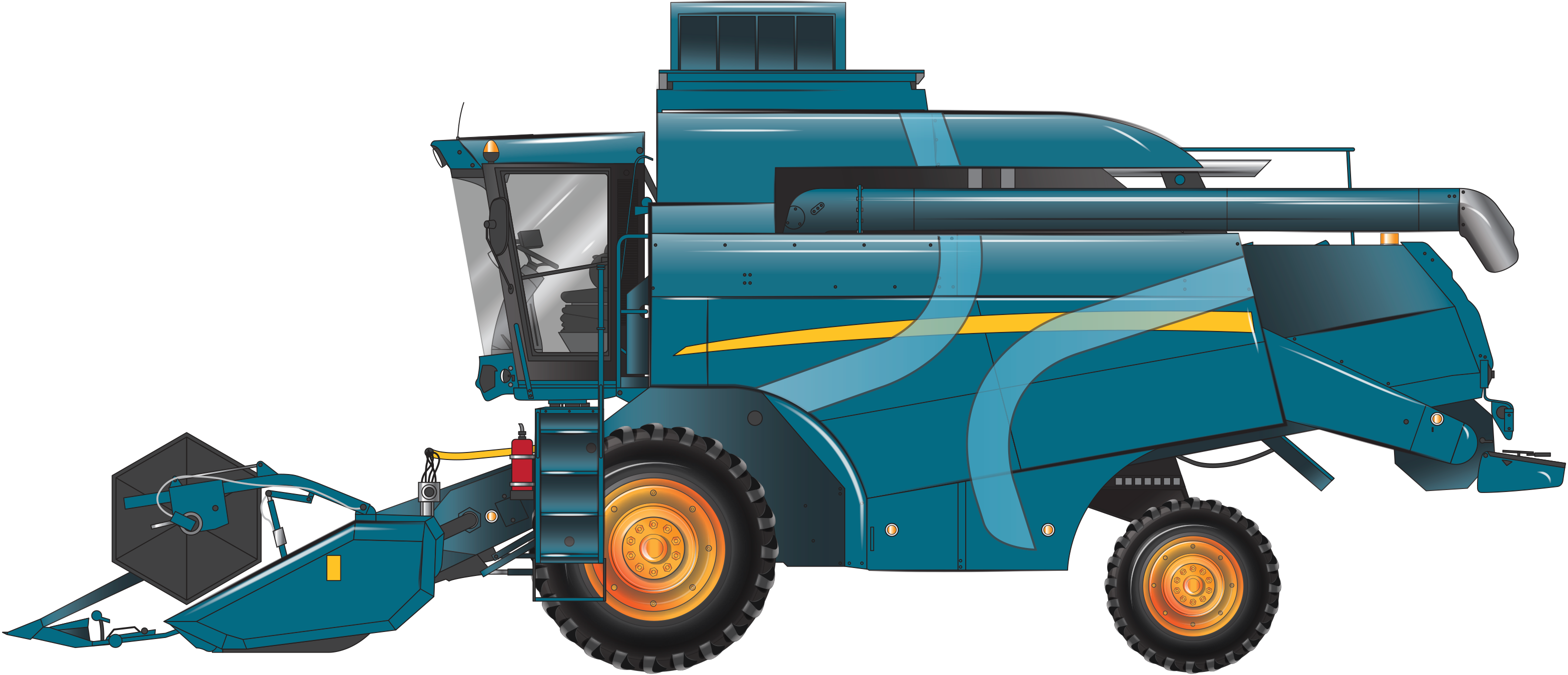 example of a combine harvester 