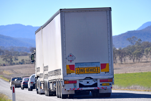 Example of a long vehicle sign