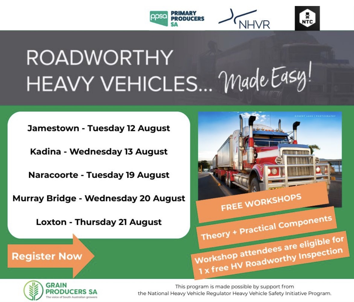 Roadworthy Heavy Vehicles ...Made Easy! workshop in Naracoorte