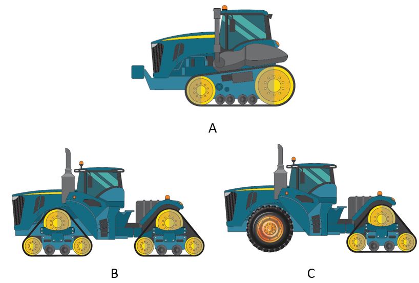 Ag notice - Examples of rubber tracked tractors 