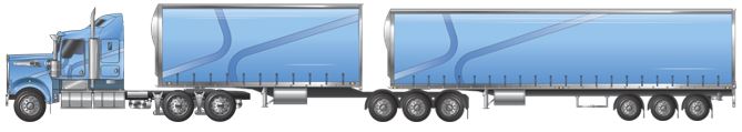 QLD Indivisible B-Double and Road Train - Image of B-double