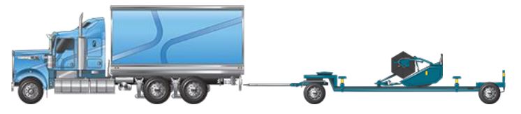Example of a Rigid Truck Towing a comb trailer 