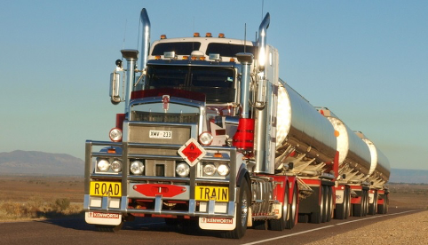 Road Train Notice - Example of a Road Train Sign 