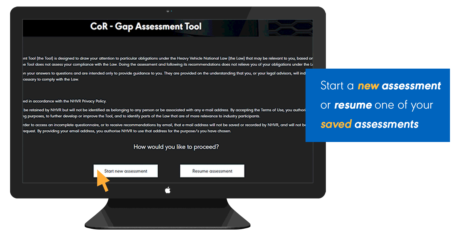 How to use the CoR gap assessment tool