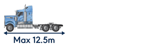 Image of Road Train Prime Mover showing maximum length