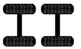 Diagram - 2 axles 1 tyre