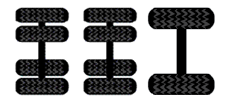 Diagram  - 3 axles combination of tyres