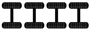 Diagram - 4 axles 1 tyre