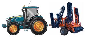 Ag notice - image of a tractor towing an agricultural implement 