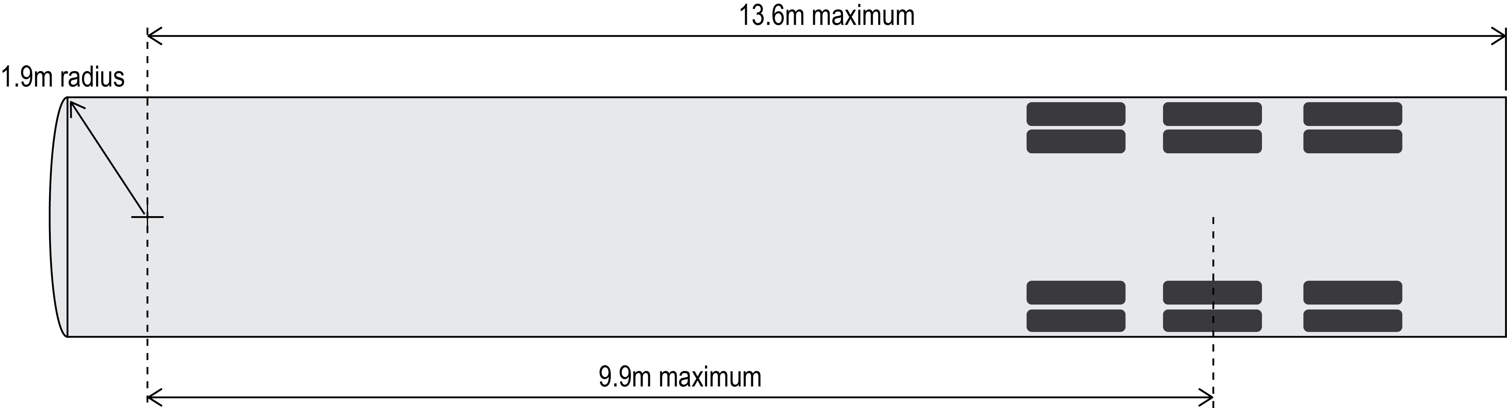 Example of a refrigerated van trailer dimensions