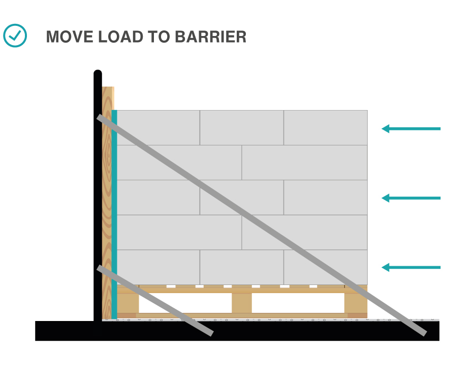 Move load to barrier.