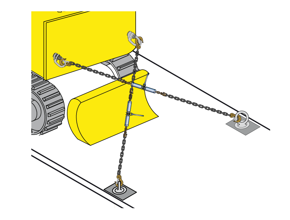 A load can be directly attached onto a vehicle structure using lashings on the rear.