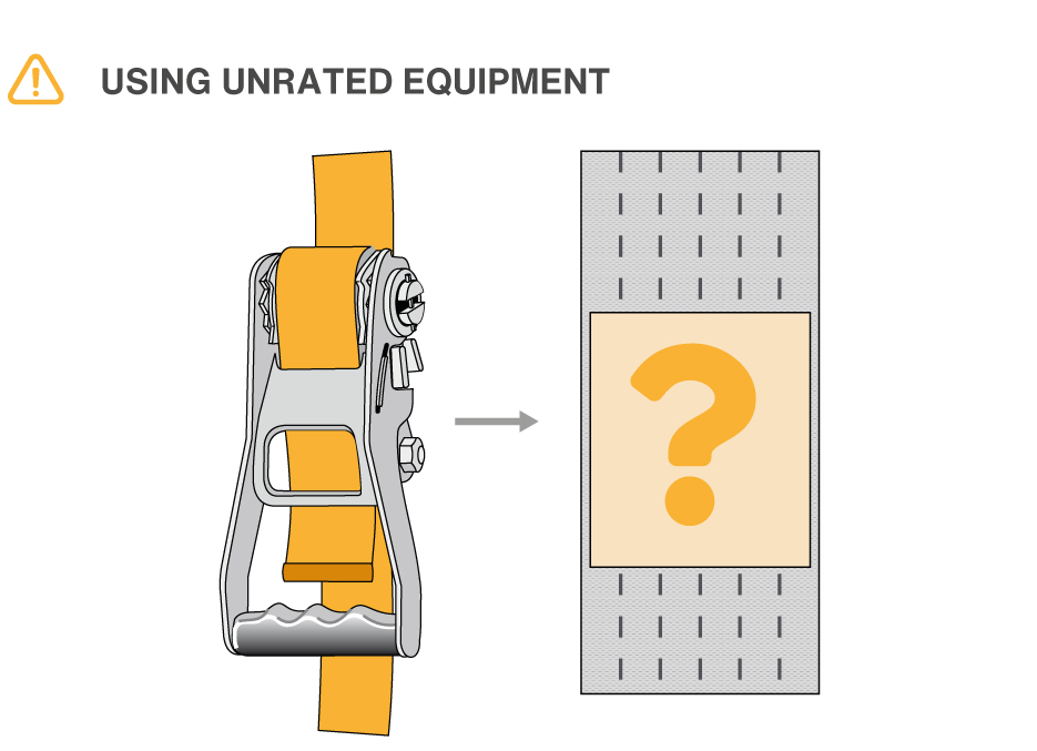 Using non-rated tensioners is a risk because you don’t know what pretension they can achieve.