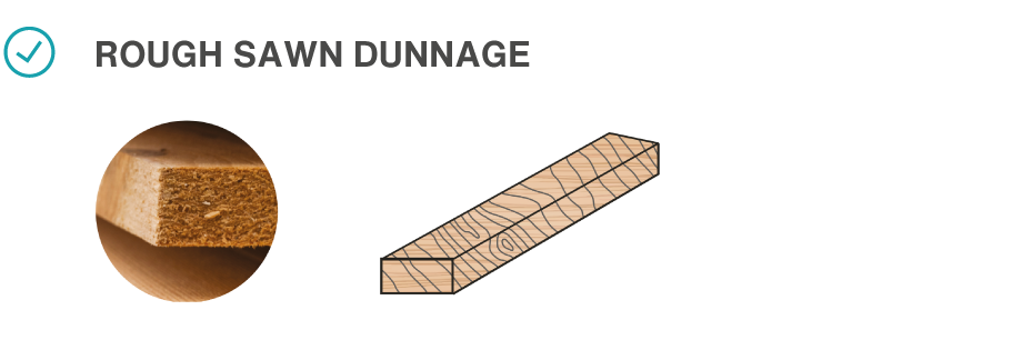 Rough sawn dunnage is good practice for restraining loads.