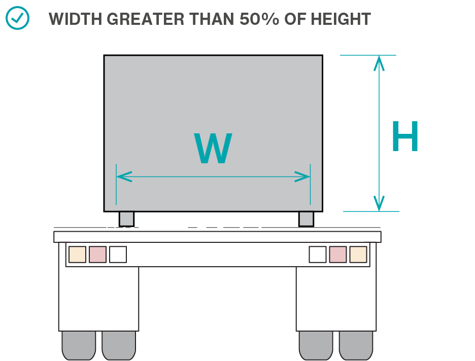 Width more than 50% of height.