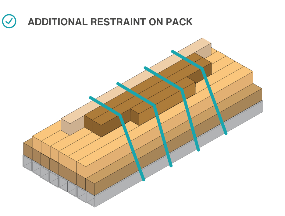Additional restraint on pack is good practice.
