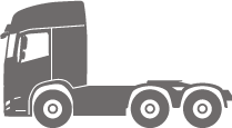 An example of a prime mover - tandem axle group (dual tyres per axle)