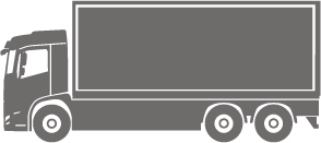 An example of a rigid truck - tandem drive axle (dual tyres)