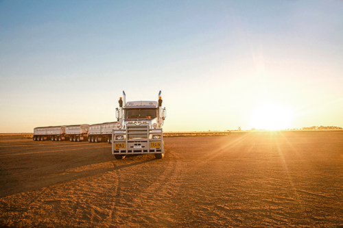 Road train notice - Example of a Road train 