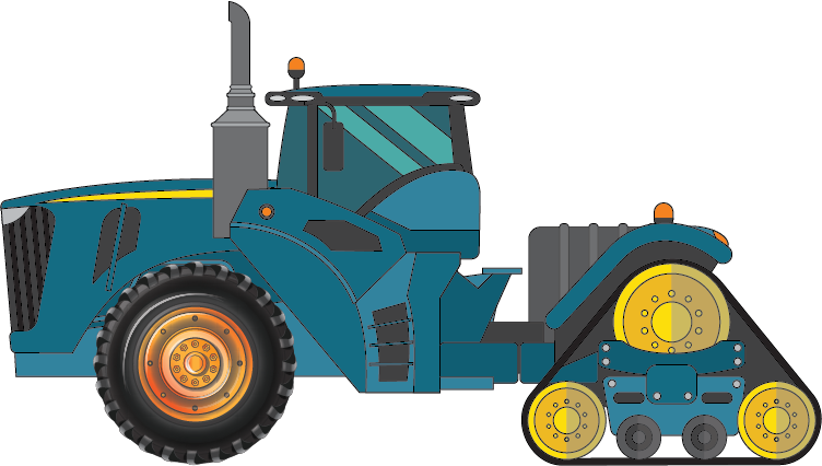 Ag notice - Example of A a half tracked tractor