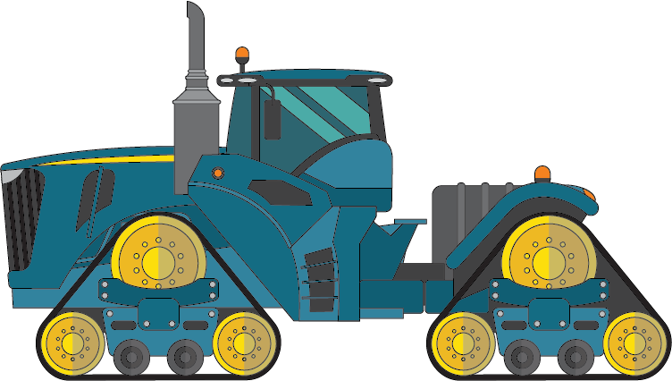 Ag notice - Example of C a quad tracked tractor