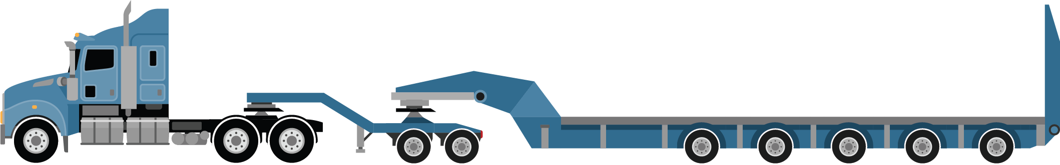 Prime Mover and low loader with dolly
