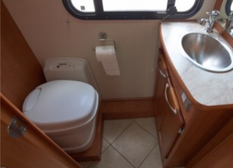 Example of a toilet and sink