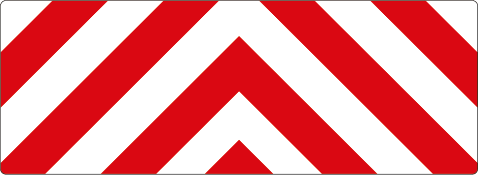 Example of a red and white warning pattern