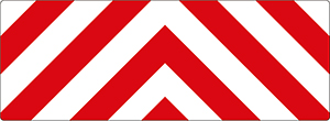 image is a visual representation of the red warning sign definition above